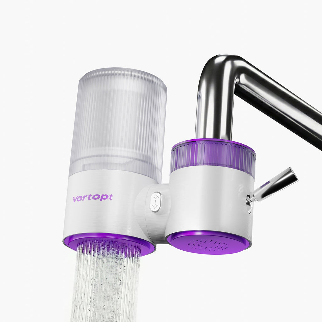 Vortopt Faucet Water Filter,360° Rotary Kitchen Faucet Filter with Carbon Block Filter, 350 Gallon NSF Certified Agua Purifier,can Reduce 99% Chlorine,Improve Taste, Drinking Water Filter,T10