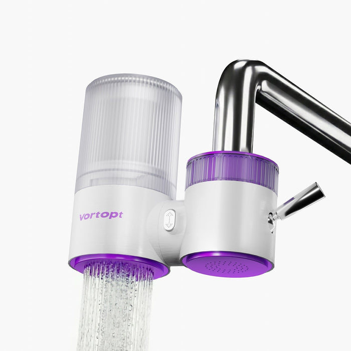 Vortopt Faucet Water Filter,360° Rotary Kitchen Faucet Filter with Carbon Block Filter, 350 Gallon NSF Certified Agua Purifier,can Reduce 99% Chlorine,Improve Taste, Drinking Water Filter,T10