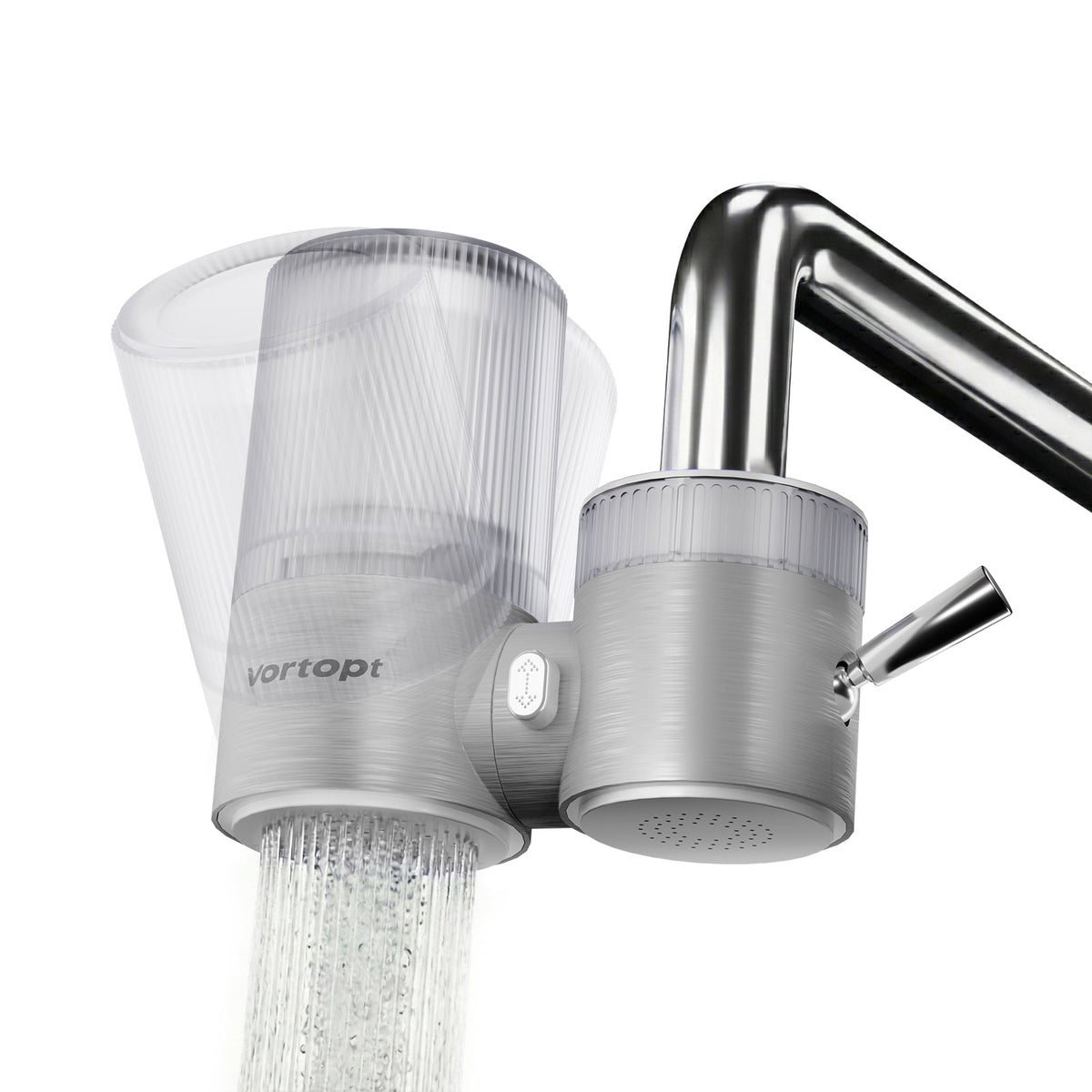 Vortopt Faucet Water Filter,360° Rotary Kitchen Faucet Filter with Carbon Block Filter, 350 Gallon NSF Certified Agua Purifier,can Reduce 99% Chlorine,Improve Taste, Drinking Water Filter,T10