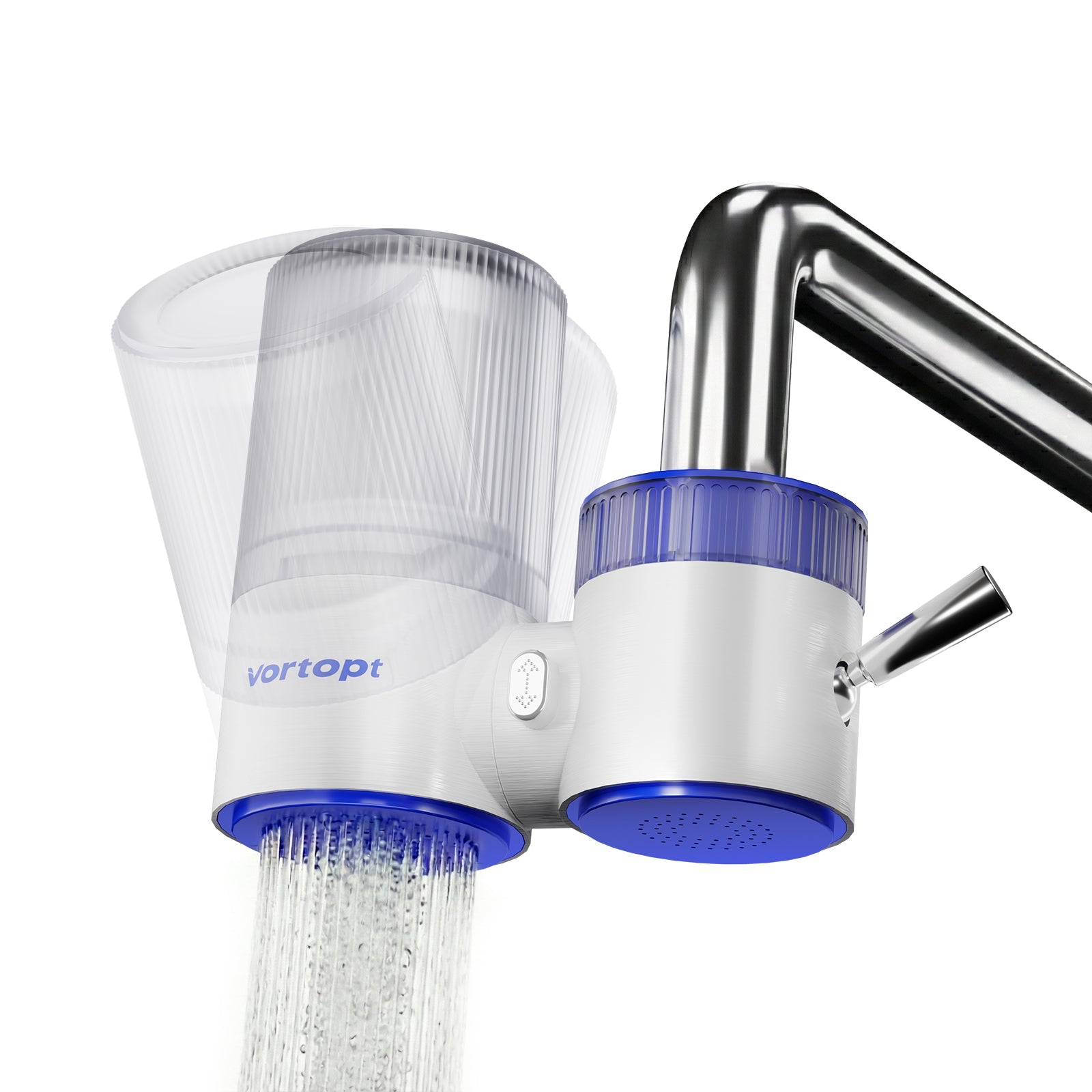Vortopt Faucet Water Filter,360° Rotary Kitchen Faucet Filter with Carbon Block Filter, 350 Gallon NSF Certified Agua Purifier,can Reduce 99% Chlorine,Improve Taste, Drinking Water Filter,T10