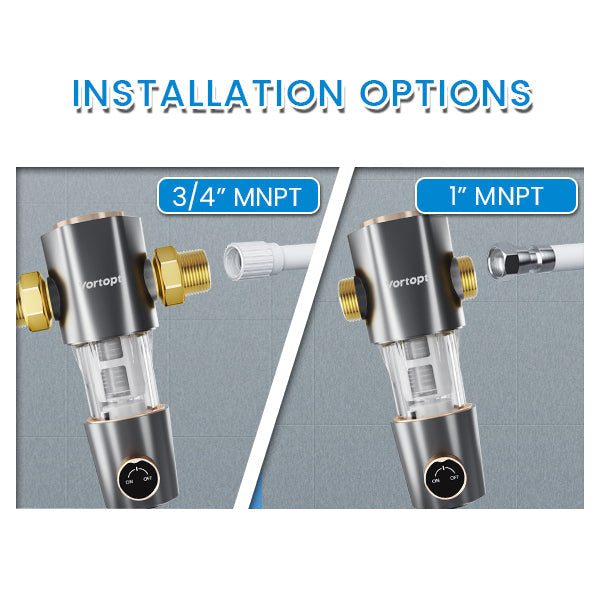 Q50 Sediment Filter for Well Water ,Automatic Backwash System, Spin Down Sediment Filter, Vortopt - Vortopt