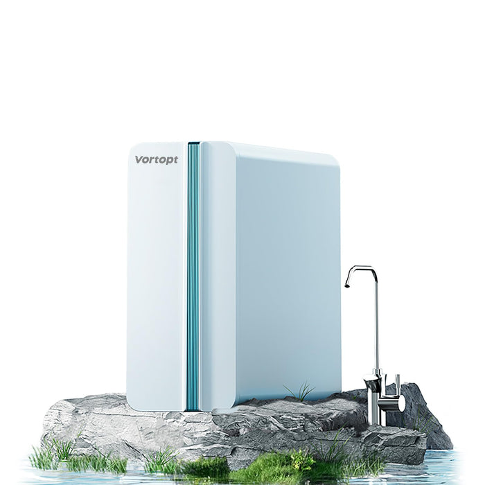 DR5 1000 GPD Reverse Osmosis Alkaline/Remineralization Water Filtration System, Tankless Under Sink RO Water Filter with Smart Display Faucet, 3:1 Pure to Drain, Reduces TDS, High Flow,Vortopt - Vortopt