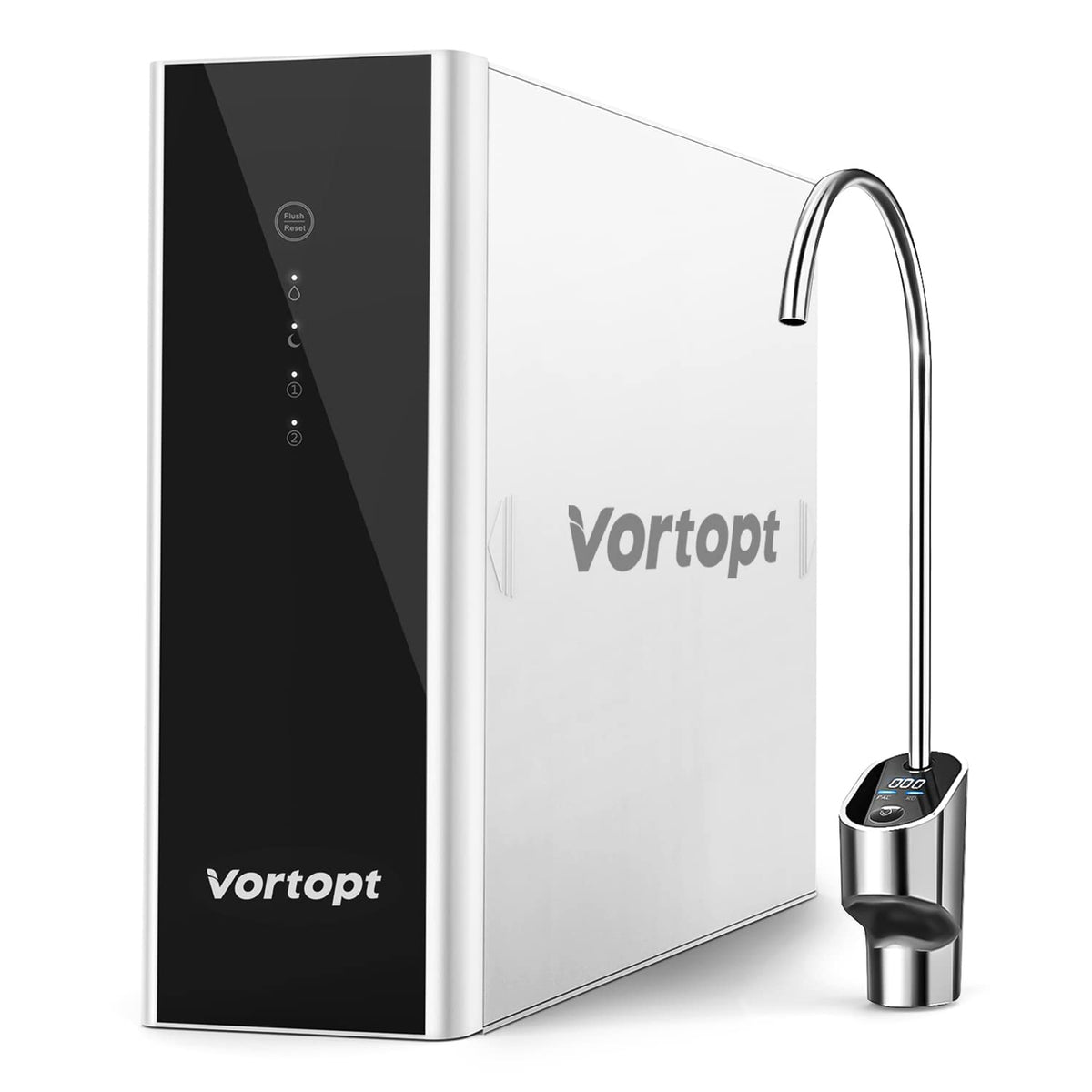 DR2-White-1000GPD Reverse Osmosis System Water Filter - Under Sink Water Purifier, Tankless RO Water Filter System, 0.0001um Purification for Drinking, Reduces TDS, Vortopt - Vortopt