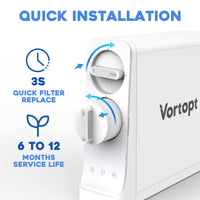 QR03 Reverse Osmosis System PCB Replacement Filter Cartridge, 6 to 12 Month Lifetime, 600GPD，Vortopt - Vortopt