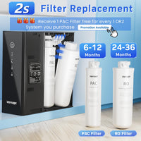 DR2-Black-1000GPD Under Sink Water Purifier 3:1 Pure to Drain, Tankless RO Water Filter System, 0.0001um Purification for Drinking, Reduces TDS, Smart Faucet, Vortopt - Vortopt