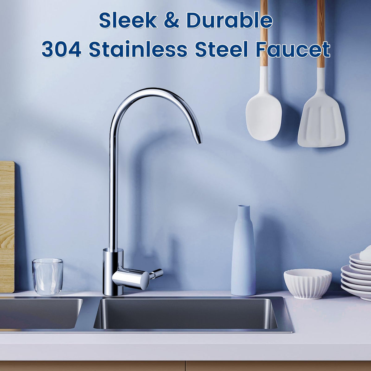 Q6-C2 Under Sink Water Filter System - Water Filter Under Sink with 304 Stainless Steel Faucet, Vortopt - Vortopt