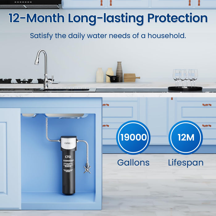 Replacement Filter for Q5-C2 & Q6-C2 Under Sink Water Filter System,Vortopt