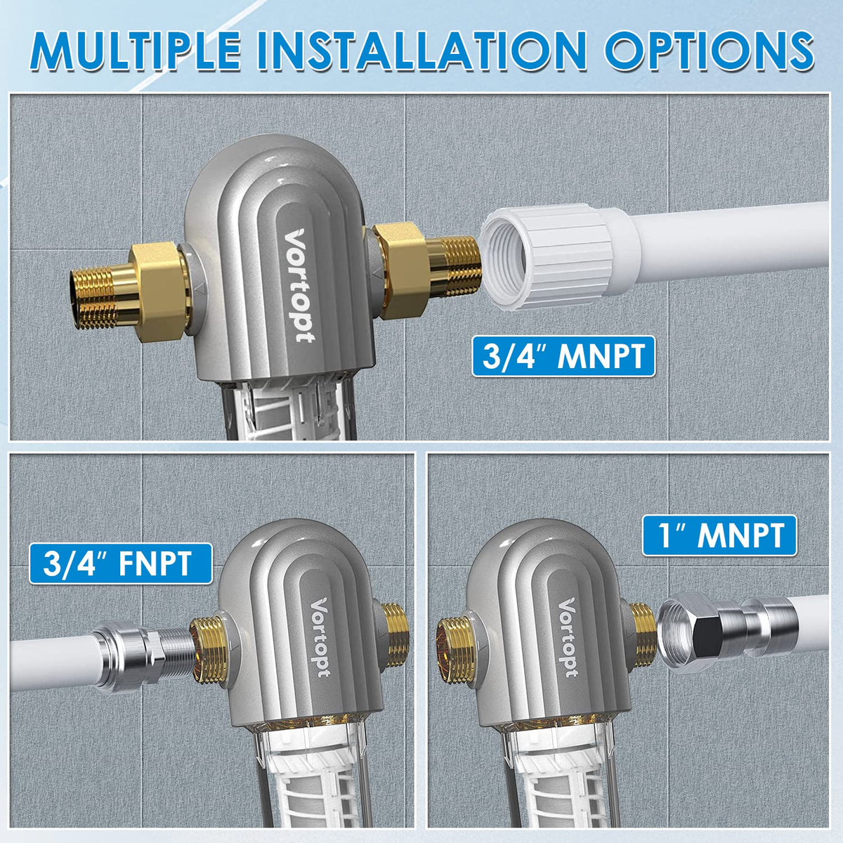 Q2 Self-cleaning Spin Down Sediment Filter, Vortopt - Vortopt